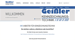 Desktop Screenshot of geissler-kennzeichnung.de