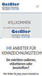 Mobile Screenshot of geissler-kennzeichnung.de
